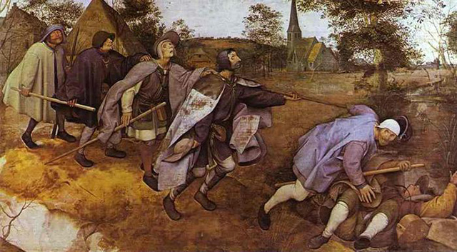 П. Брейгель Старший. Слепые. Холст, масло. 1568